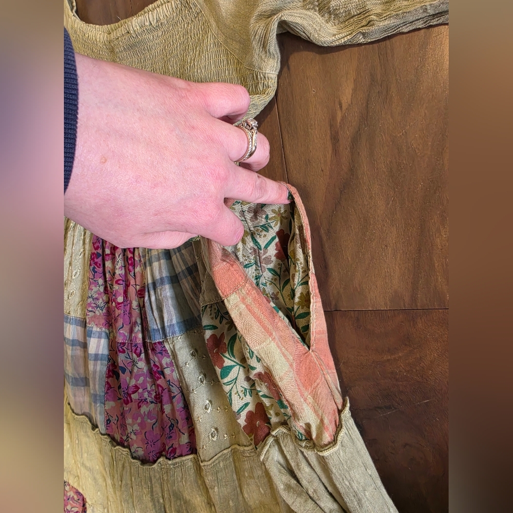 🌿 Young Threads Patchwork Maxi Dress | Boho Cott… - image 9